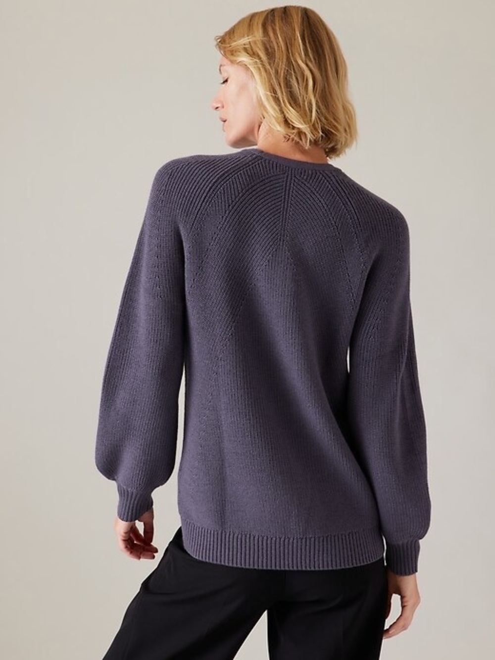 Athleta V-Neck Knit Sweater in Nightfall Purple - Picture 5 of 5